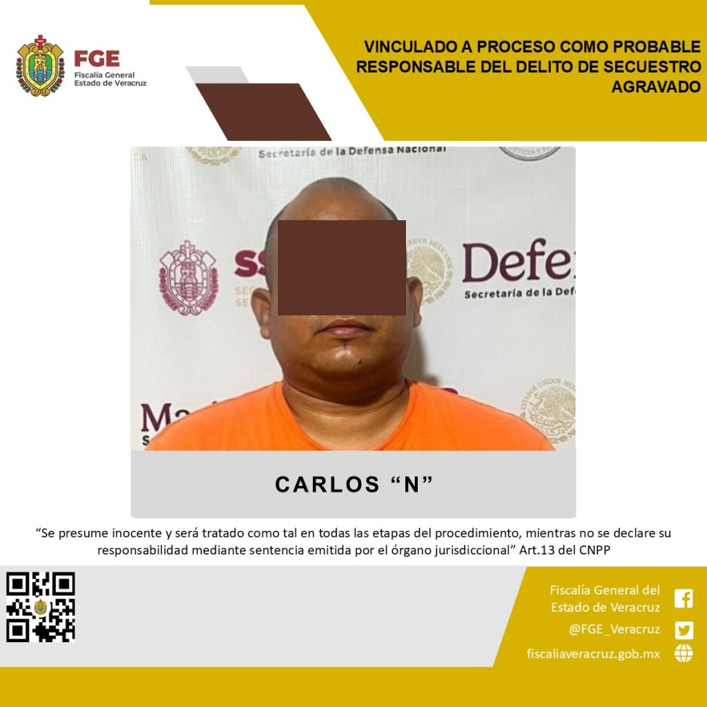 VINCULADO A PROCESO COMO PROBABLE RESPONSABLE DEL DELITO DE SECUESTRO&nbsp;AGRAVADO