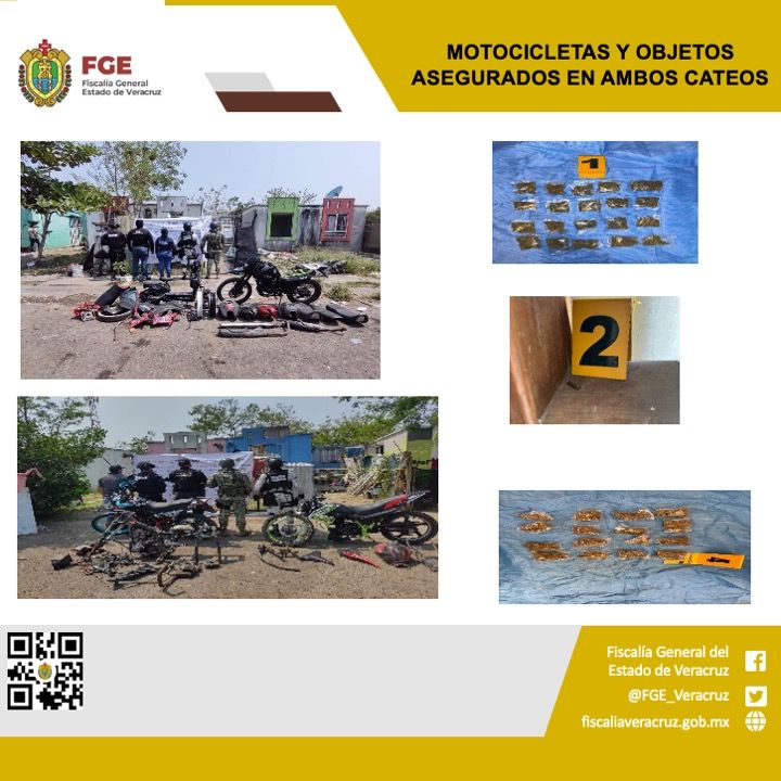 MOTOCICLETAS Y OBJETOS ASEGURADOS EN OPERATIVOS DE CATEO CON FUERZAS FEDERALES Y&nbsp;ESTATALES