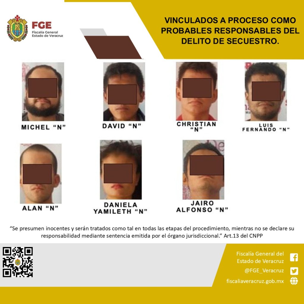 #POLICIACA #TIERRA BLANCA  Vinculados a proceso como probables responsables del delito de&nbsp;secuestro.